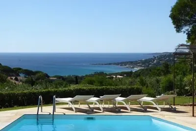 Image de superbe vue mer, villa rénovée pour 8 pers - domaine de la Nartelle ste Maxime