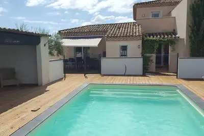 Image de Magnifique Maison Entre Vignes, RIVIÈRE Et Mer  Avec Piscine 8x4