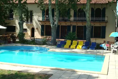 Image de Mas catalan avec piscine et jardin