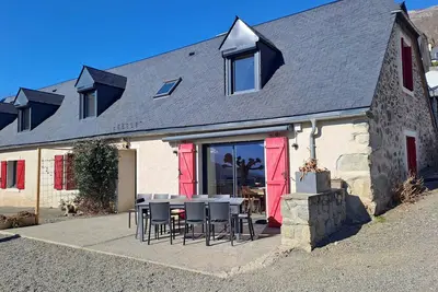 Image de Maison mitoyenne climatisée, 9 Pers entre Argeles et Lourdes, vue sur la vallée