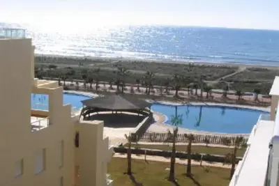 Image de duplex penthouse in 1st line beach with air conditioning and WiFi