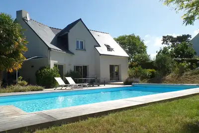 Image de Villa contemporaine avec piscine chauffée proche plage- Terrain de Petanque
