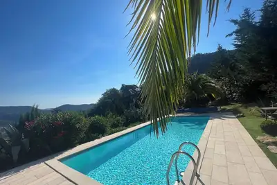 Image de Villa Palmeraiepap Nice® piscine, 3 terrasses, Jacuzzi. 100% privés: