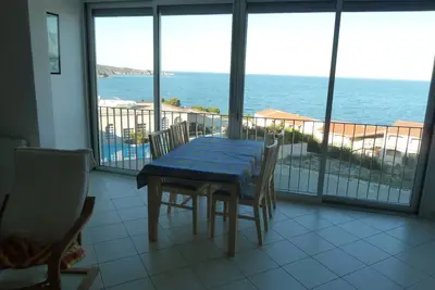 Très bel appartement à Banyuls sur mer, vue mer imprenable dans résidence calme