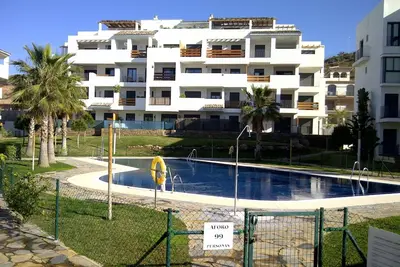 Image de Appartement La Cala de Mijas avec piscine, balcon et vue sur la mer. Marchez jusqu'à la plage. Wifi.