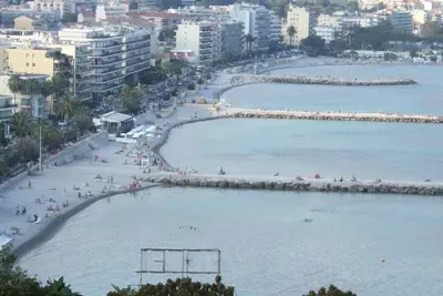 Image de Prés des plages et des commerces vue mer latérale, exposition sud-ouest