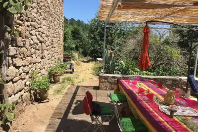 Image de logement indépendant cévenol typique 7 pers. piscine, vue à 180° proche Anduze