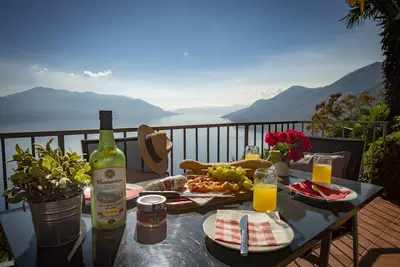 Fantastic Ticino house near Cannero with fascinating lake view newly renovated