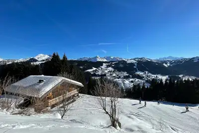 Image de Grand chalet luxe skis aux pieds avec Spa + vue exceptionnelle sur le Mont Blanc