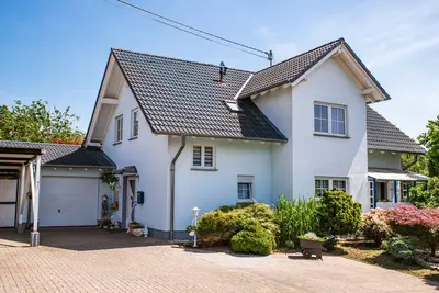 Image de La maison bleue Ă DĂĽrrholz dans le Westerwald