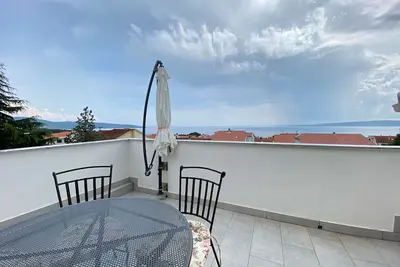 Appartement spacieux Viva nr. 2 avec vue sur la mer