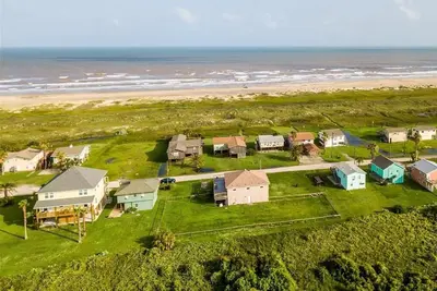 Image de Relaxant Matagorda Beach Retreat - Vue sur le golfe depuis le pont et la véranda