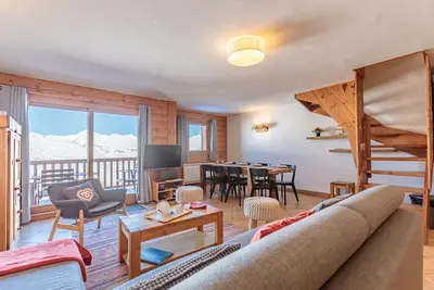 Image de Duplex Arc 1800- 83m2 -Skis aux pieds- Garage -Piscine- Vue superbe- 5 cristaux