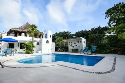 Image de Nouvelle piscine! Palapa authentique Mayan