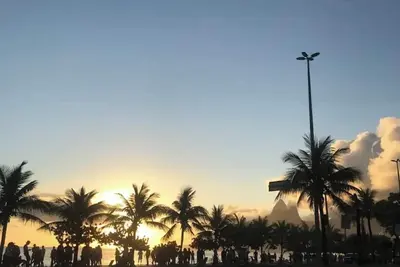 Image de apt sur le bloc de la plage d'Ipanema, 3 suites, vue sur la mer, Garage,