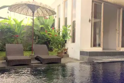 Image de 2 Bdr Villa privée dans la rizière avec piscine, climatisation, Wifi et à proximité du centre d'Ubud