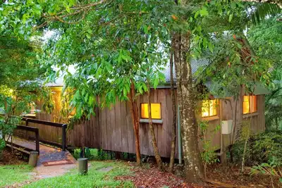 Image de Chalet en bois privé dans la forêt tropicale