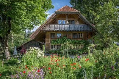 Image de Parc naturel de Gantrisch avec bassin et sauna, cuisine régionale sur demande, coaching