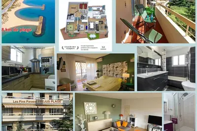 Image de 95 m² 3 ch. 6 pers. Calme, Wifi à 4 mn RÉÉLLES à pied des plages 😍 😃