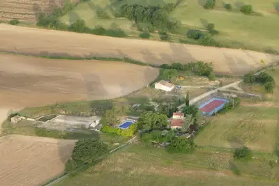 Image de mas provencal le coucou rochegude gard  avec  piscine et terrain tennis privés