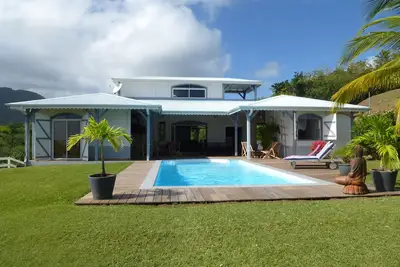 Magnifique villa créole au calme, sans vis à vis, vue sur l' océan au Vauclin