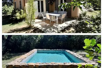Image de Maison avec piscine, pour 11 personnes maxi, dans nature Ă deux pas du village.