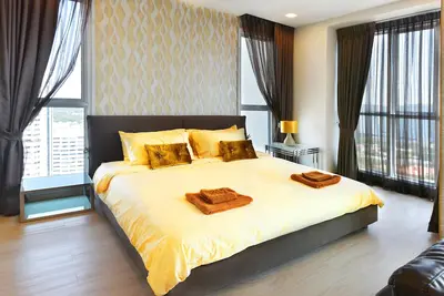 Image de 5 * nouveau lux une chambre au 27 étage vue mer panoramique 20m à la mer