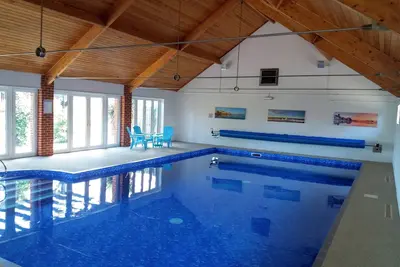 Image de Belle grange spacieuse n ° Cromer. Jardin clos. Piscine intérieure partagée et aire de jeux