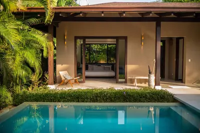 Casas de Agua. Villa Agua Viva. Sentier de randonnée naturel jusqu'à la plage.