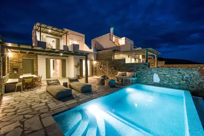Vathi Bleu Villa De Luxe Avec Piscine Privee Et Vue Sur Mer Exceptionnelle