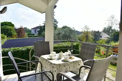 Image de Hébergement à Barboj-Umag, vos vacances à la campagne, à 5 min de la mer, terrasse