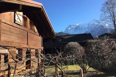 Image de chalet calme avec vue mont blanc, saint nicolas de veroce