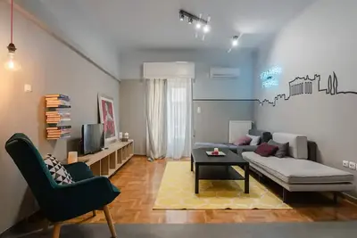 Lignes athéniennes. Un appartement artistique à 50 mètres du Musée de l'Acropole