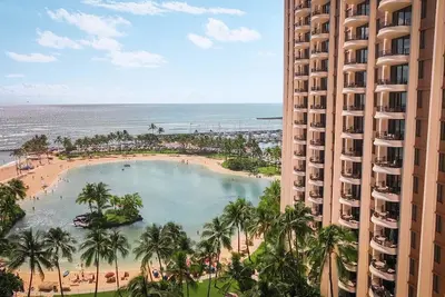 Image de Penthouse 2 étages 3 chambres, 3 salles de bain avec vue sur l'océan - Lagoon Tower Hgvc Hawaiian Village