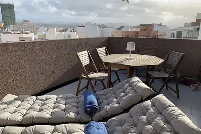 Penthouse avec vue à côté de Las Canteras.