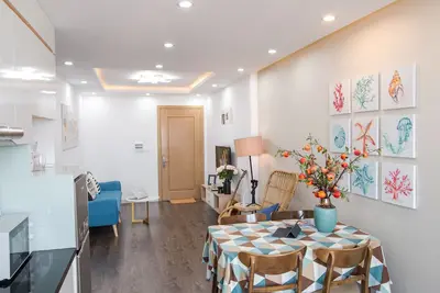 Incroyable large vue sur l'océan 2 chambres Chiic Appartement