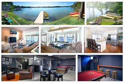 Image de Lake Home avec des tonnes d'équipements * Intérieur mis à jour par le designer