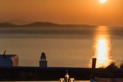 Image de Villa neuve (construction 2018), coucher de soleil, proche d'Ornos et du centre ville