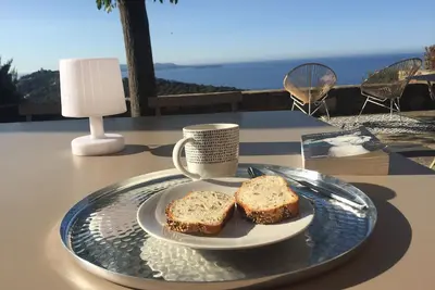 Image de Maison de charme Gaou Benat. Terrasse avec vue exceptionnelle.