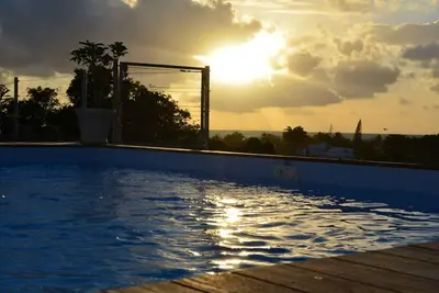 Villa \"Balisier\" T2 magnifique vue mer avec piscine indépendante-charme-intimité