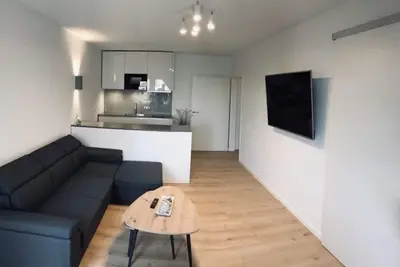 Appartmenthaus dune apartment 18, non-fumeur, vue partielle sur le lac, accessible par fauteuil roulant, ascenseur