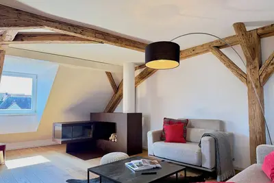 Image de Duplex sur l'île de Lindau, de luxe avec terrasse sur le toit et 2 chambres.