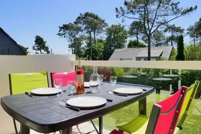 Duplex à Carnac: 3 pièces, 35m², Sud, jardin, proche plage et commerces, 4 personnes