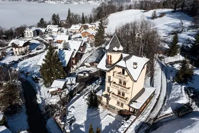 Image de Duplex 11 Personnes rez de jardin, au pied du tramway du mont blanc