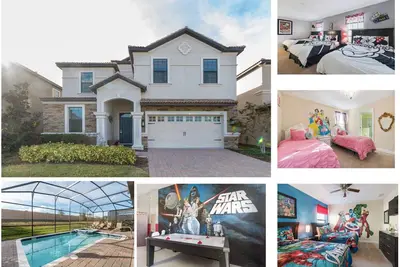 Villa de luxe sur le thème de 9 chambres, piscine privée / Spa / jeu amusant, 15 lits, Disney à proximité