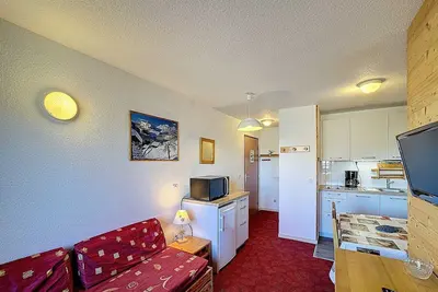 Image de Appartement 2 pièces + coin montagne, 26m², 5 pers, Wi-Fi, ski aux pieds, Les Menuires