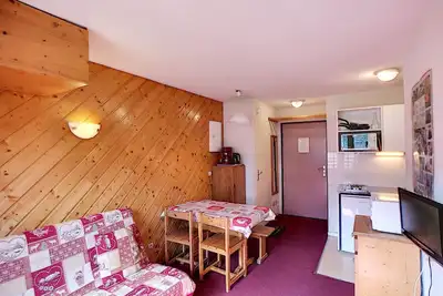 Image de Les Menuires : appart 2 pièces, ski aux pieds, balcon, wifi, animaux admis