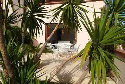 Image de Elégante maison d'été à l'ombre d'un caroubier centenaire
