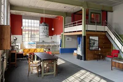 116 m² grand loft dans le style industriel, dans le milieu de la filature de coton de Leipzig