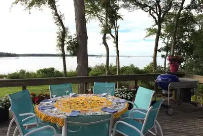 Image de Premier East Hampton Waterfront spectaculaire maison moderne avec de magnifiques couchers de soleil